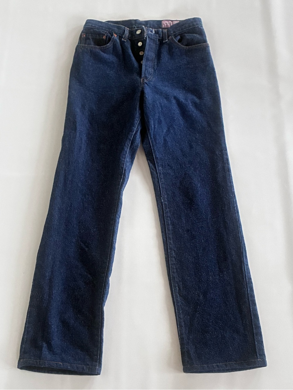 Vintage 70s Levi's 501 Dark Blue High Waist Bootcut Jeans button up 100 Cotton